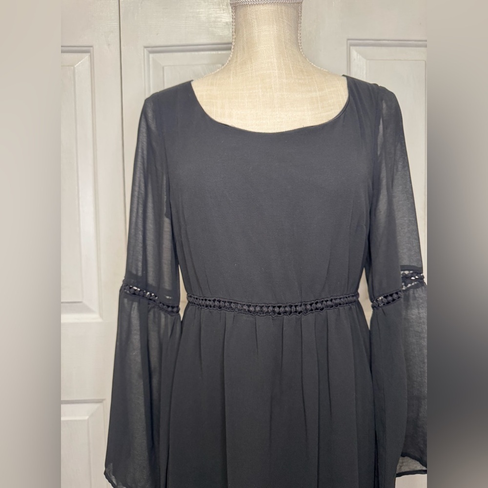 As U Wish Black Long Sleeve Dress - Picture 2 of 6